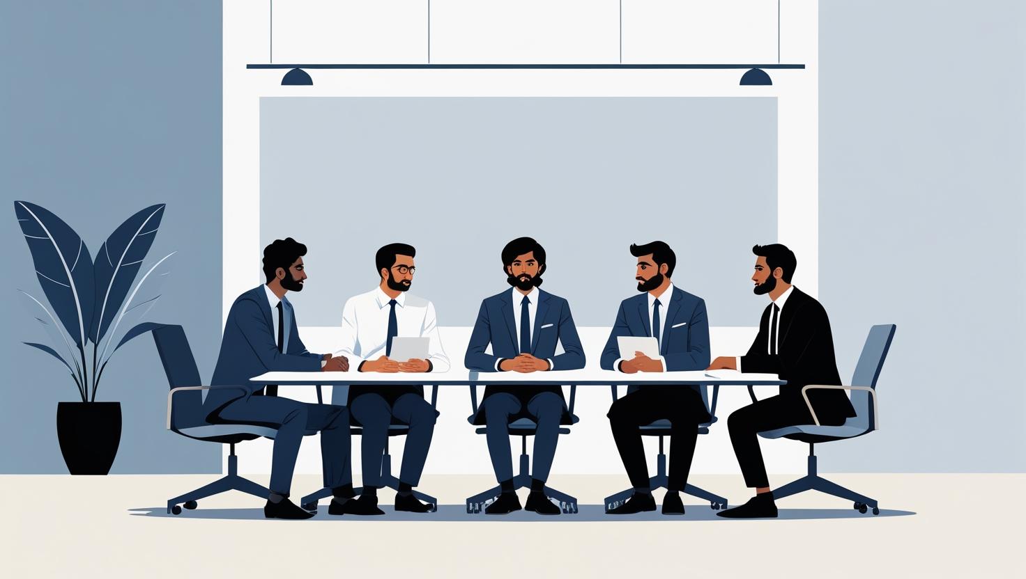 Corporate team in a meeting